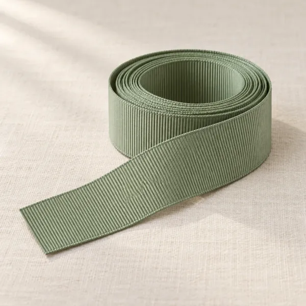 Sage green grosgrain ribbon